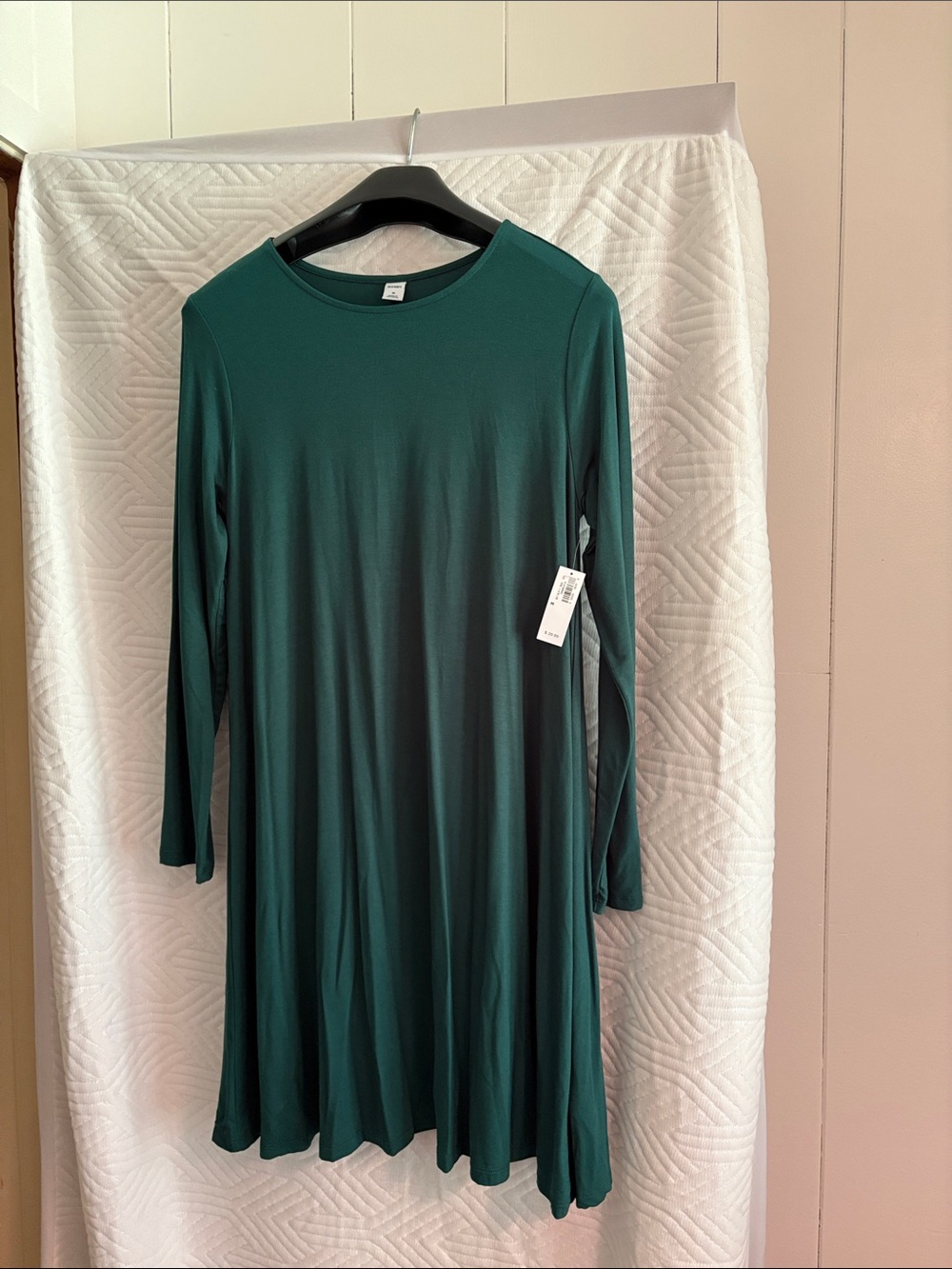 Old Navy Green Long Sleeve Swing Dress